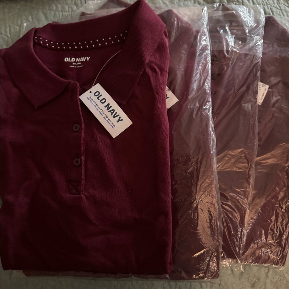 Old Navy girls size XXL (18) polo shirts.